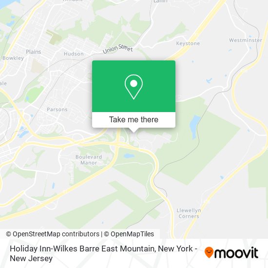 Holiday Inn-Wilkes Barre East Mountain map