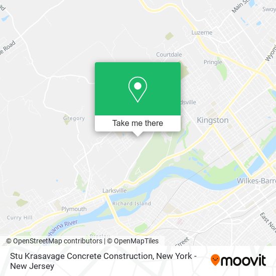 Stu Krasavage Concrete Construction map