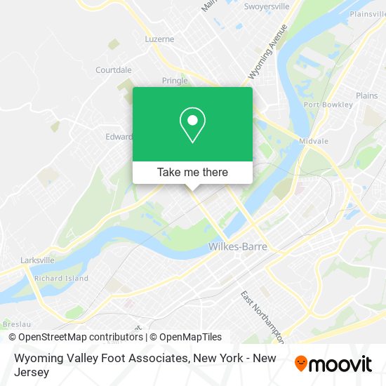 Mapa de Wyoming Valley Foot Associates
