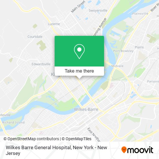 Wilkes Barre General Hospital map