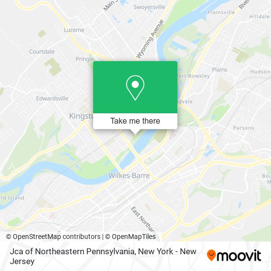 Mapa de Jca of Northeastern Pennsylvania