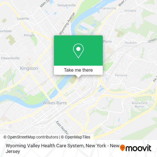 Wyoming Valley Health Care System map