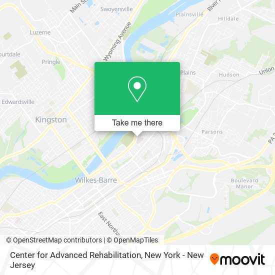 Center for Advanced Rehabilitation map