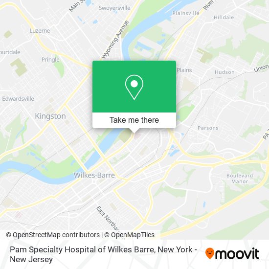 Pam Specialty Hospital of Wilkes Barre map