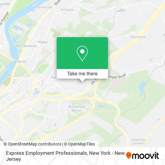 Express Employment Professionals map