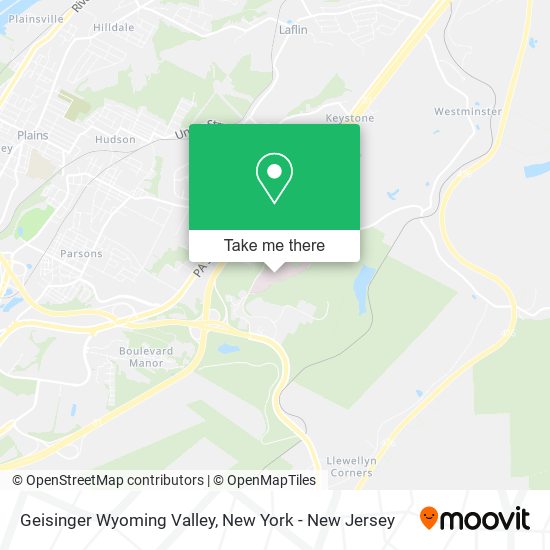 Mapa de Geisinger Wyoming Valley