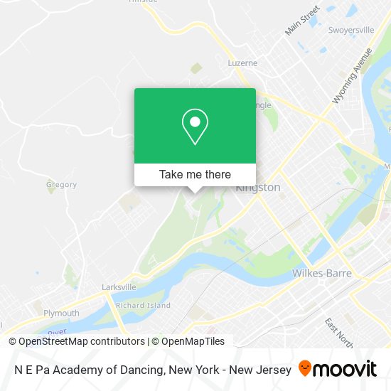 Mapa de N E Pa Academy of Dancing