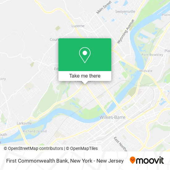 First Commonwealth Bank map