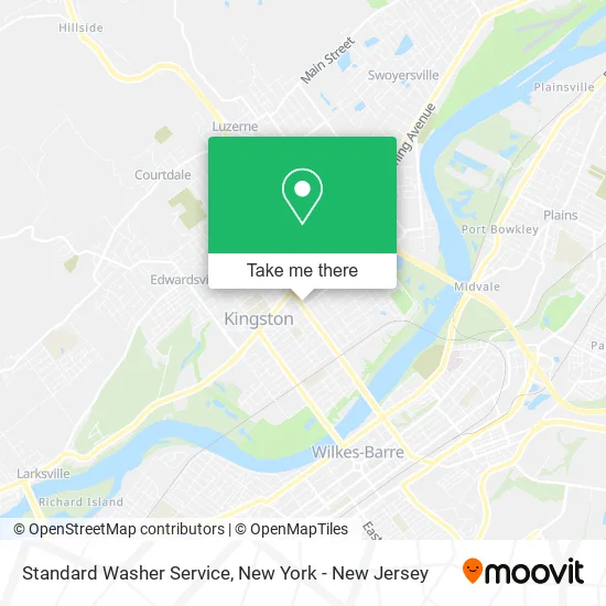 Standard Washer Service map