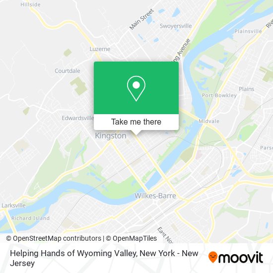 Helping Hands of Wyoming Valley map