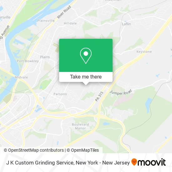 J K Custom Grinding Service map