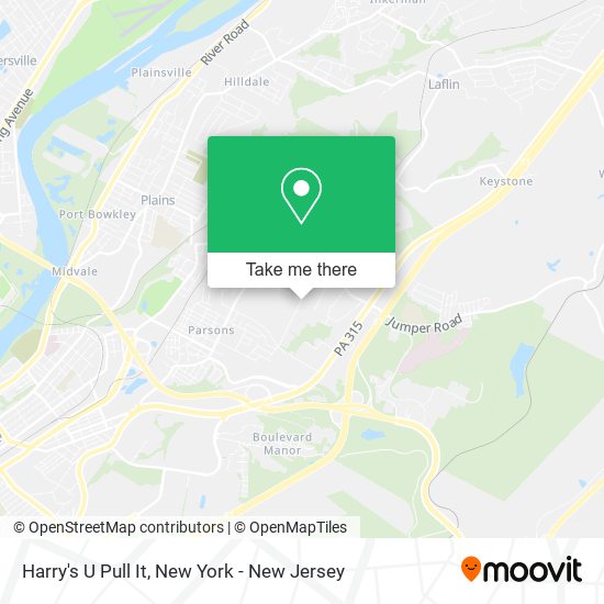 Mapa de Harry's U Pull It