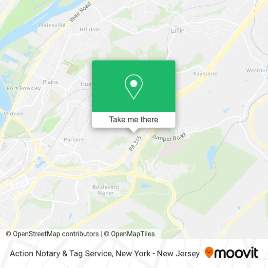 Action Notary & Tag Service map