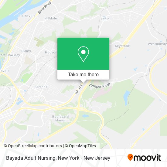 Mapa de Bayada Adult Nursing