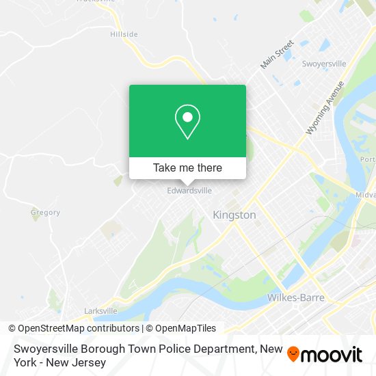 Swoyersville Borough Town Police Department map