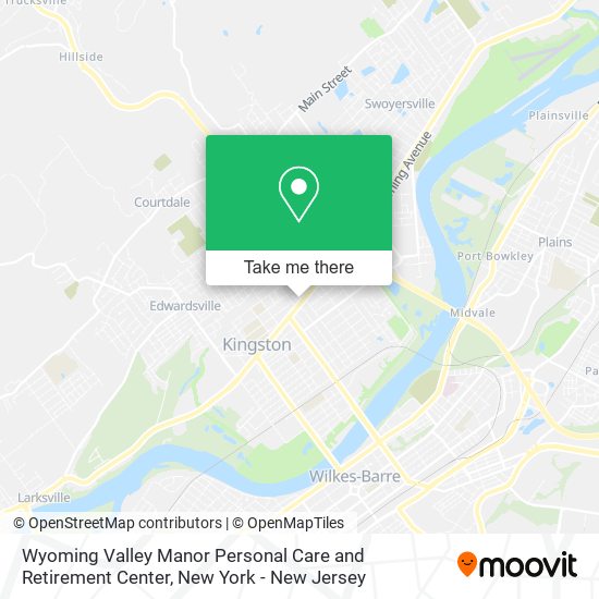 Wyoming Valley Manor Personal Care and Retirement Center map