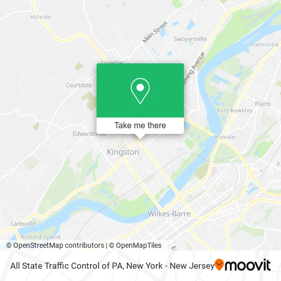 All State Traffic Control of PA map