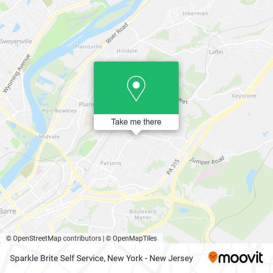 Sparkle Brite Self Service map
