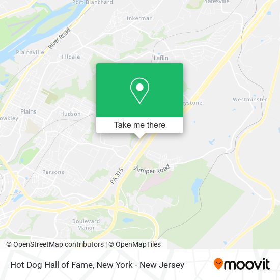 Mapa de Hot Dog Hall of Fame