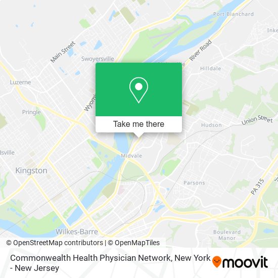 Commonwealth Health Physician Network map