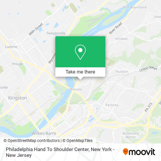 Mapa de Philadelphia Hand To Shoulder Center