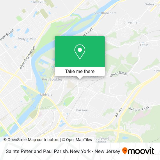 Saints Peter and Paul Parish map