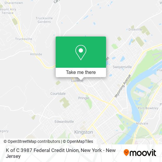 K of C 3987 Federal Credit Union map