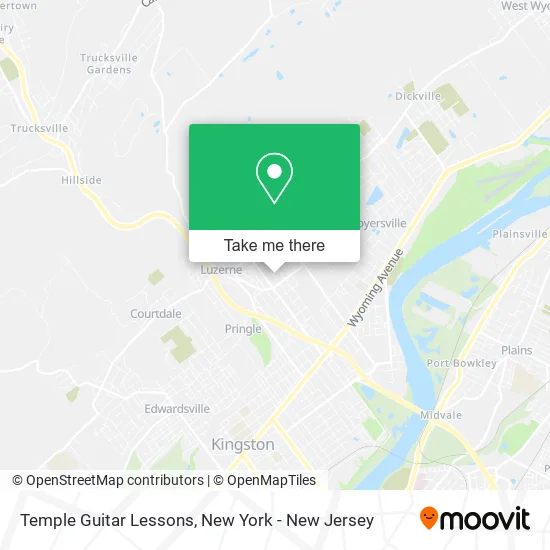 Temple Guitar Lessons map