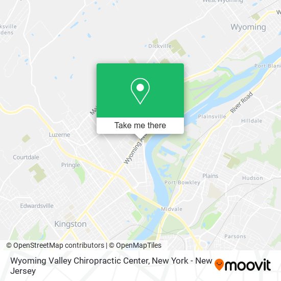 Wyoming Valley Chiropractic Center map