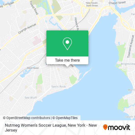 Nutmeg Women's Soccer League map