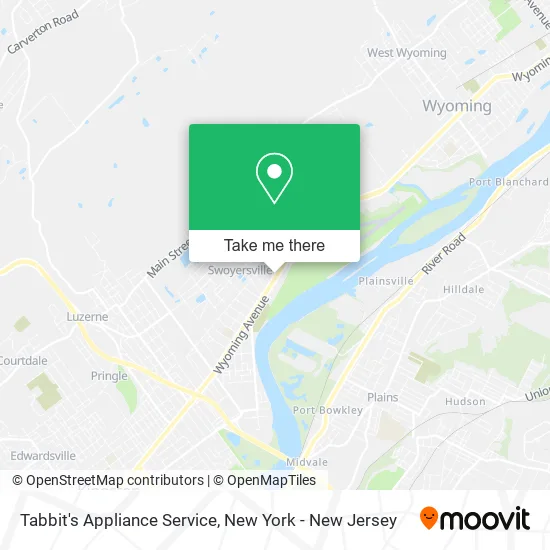 Tabbit's Appliance Service map