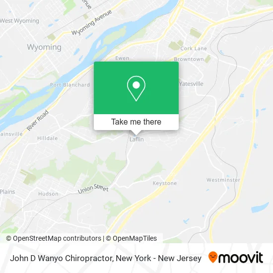 John D Wanyo Chiropractor map