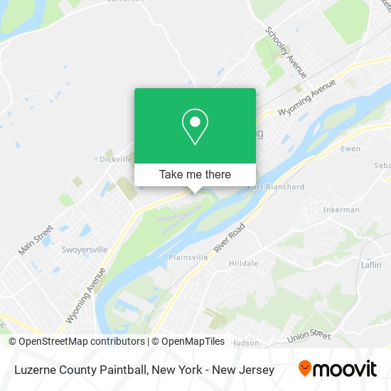 Mapa de Luzerne County Paintball
