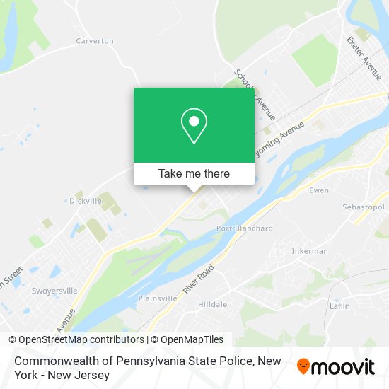 Commonwealth of Pennsylvania State Police map