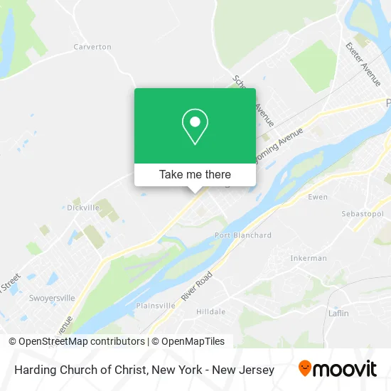 Harding Church of Christ map