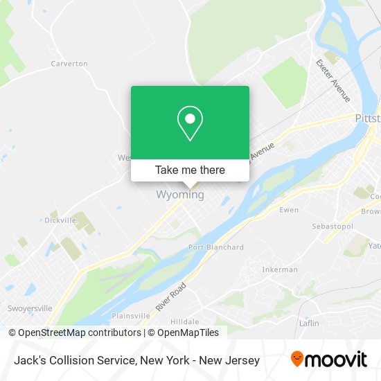 Jack's Collision Service map