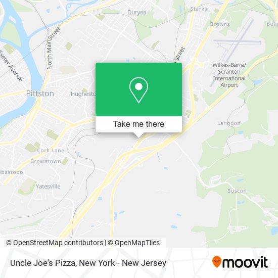 Uncle Joe's Pizza map