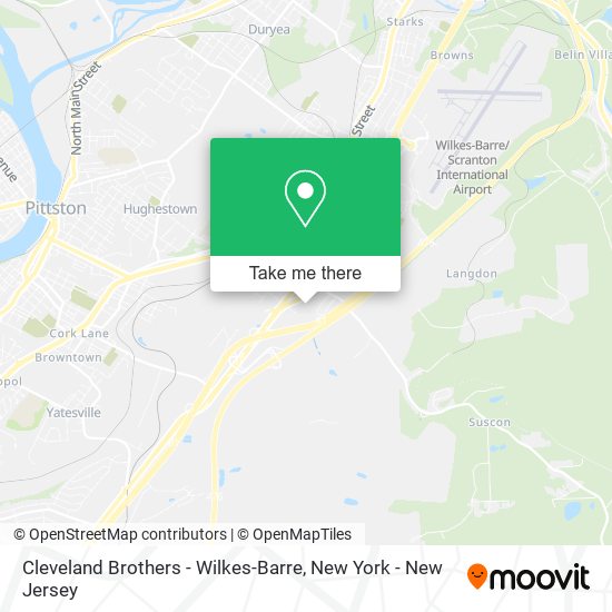 Cleveland Brothers - Wilkes-Barre map