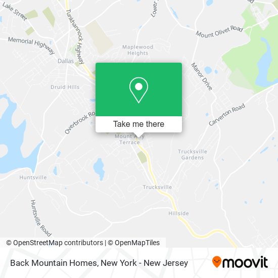 Mapa de Back Mountain Homes