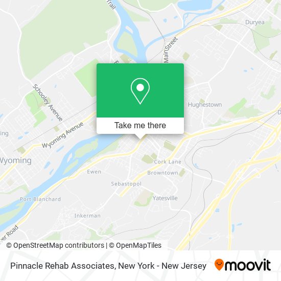 Pinnacle Rehab Associates map