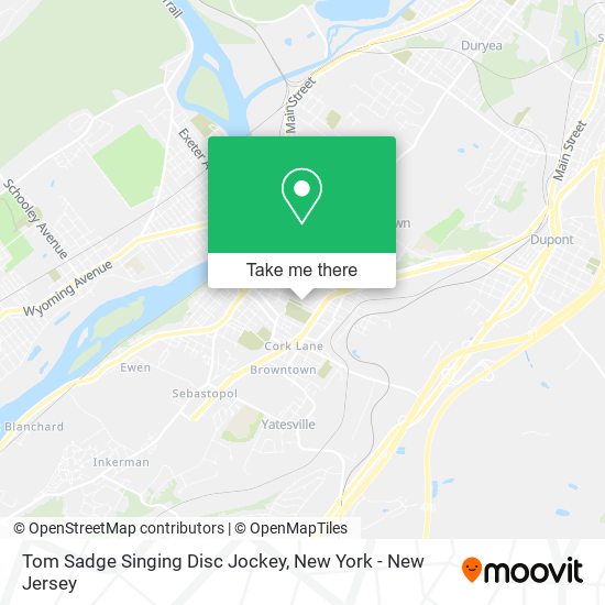 Mapa de Tom Sadge Singing Disc Jockey