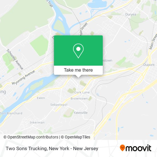 Two Sons Trucking map