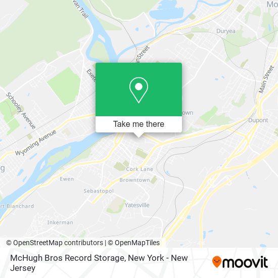 McHugh Bros Record Storage map