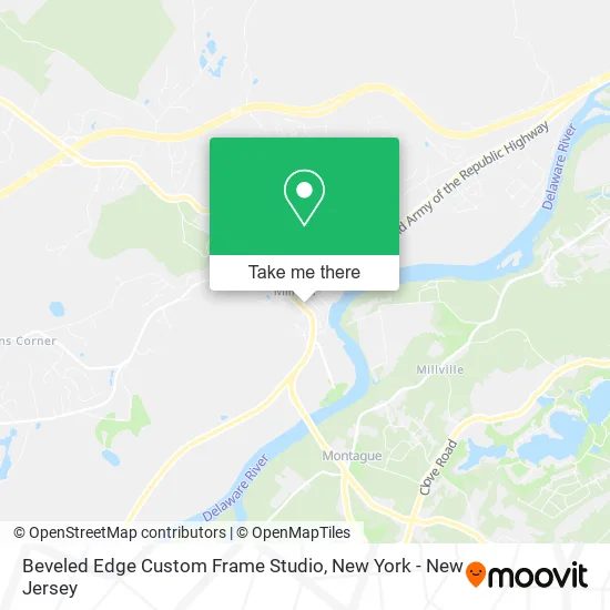 Beveled Edge Custom Frame Studio map