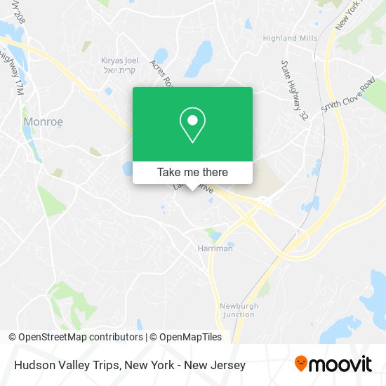 Hudson Valley Trips map