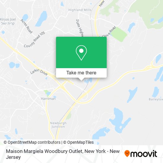Mapa de Maison Margiela Woodbury Outlet