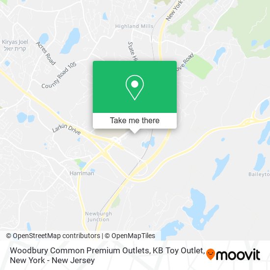 Woodbury Common Premium Outlets, KB Toy Outlet map