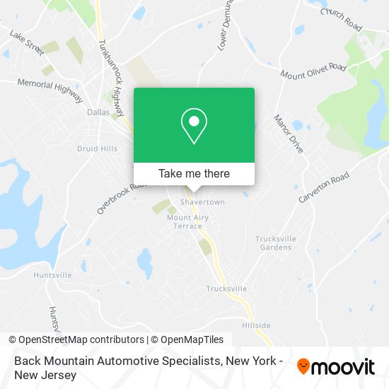 Mapa de Back Mountain Automotive Specialists