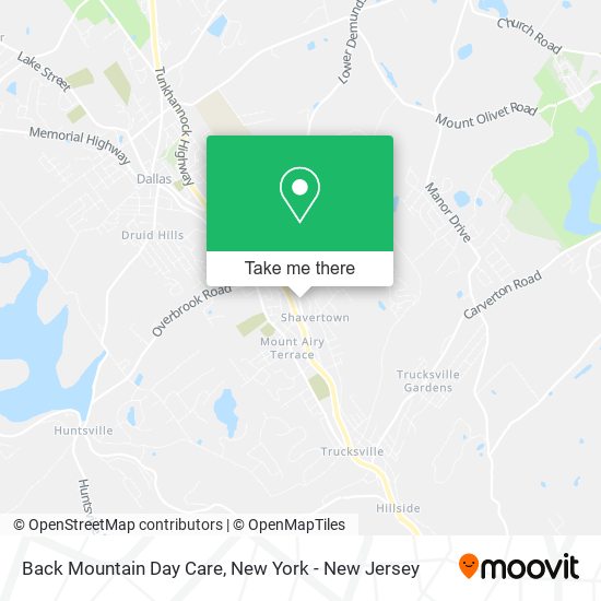 Back Mountain Day Care map