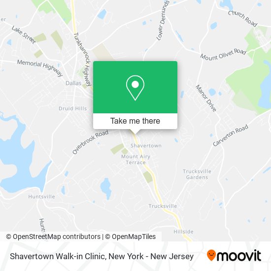 Shavertown Walk-in Clinic map